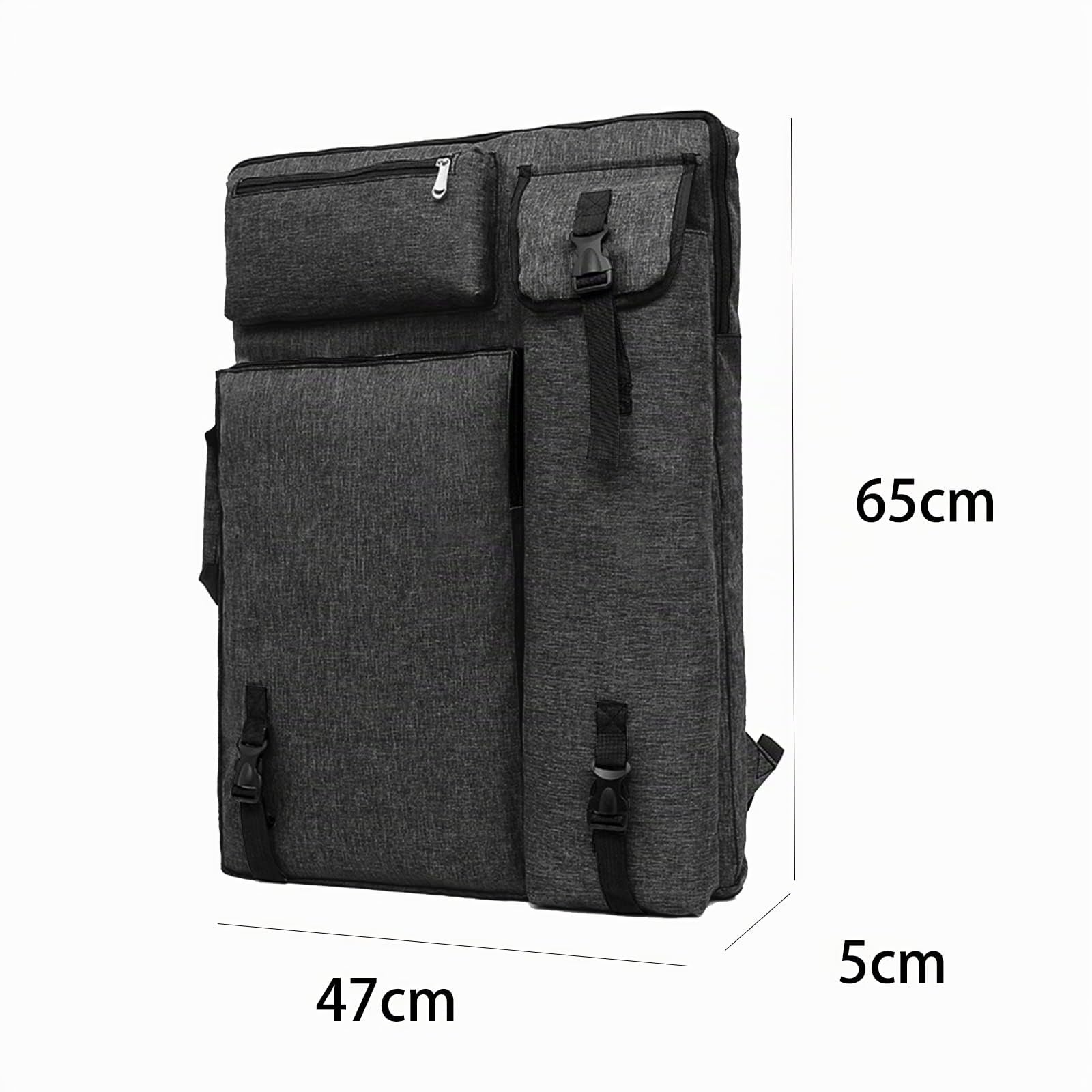 Sac de Planche à Dessin 4k Étanche Portfolio d'Artiste Sac de Fournitures d'Art Sac de Transport Planche à Dessin Toile Sac Dessin à Dos Étui de Fournitures de Croquis Sacoche de Peinture 47x65x5cm