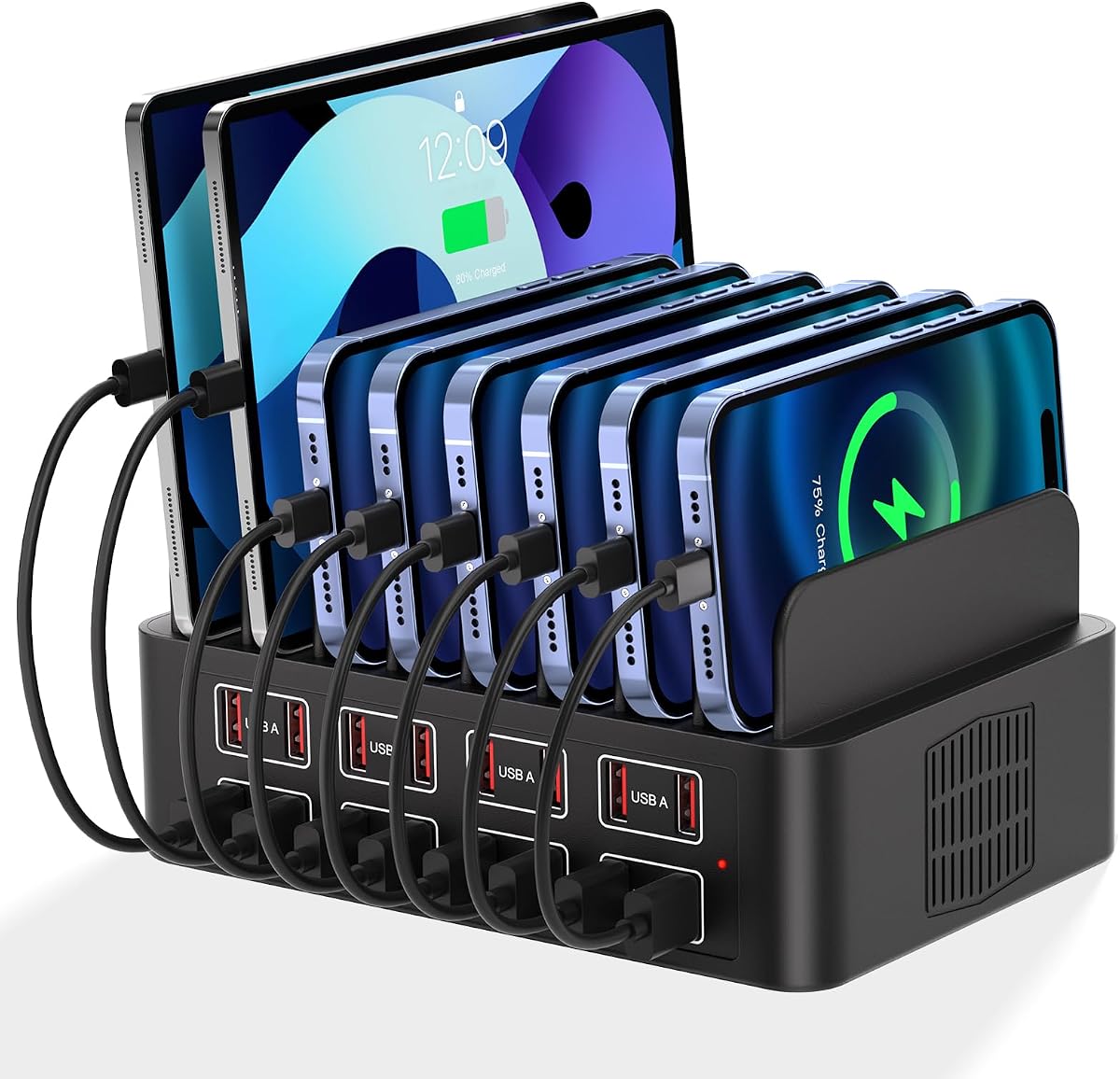USB Charging Station, 150W 16 Port USB a Charging Station - Supports iPhone iPad Android Phones, Watches Game Consoles and Many Other Electronic Devices