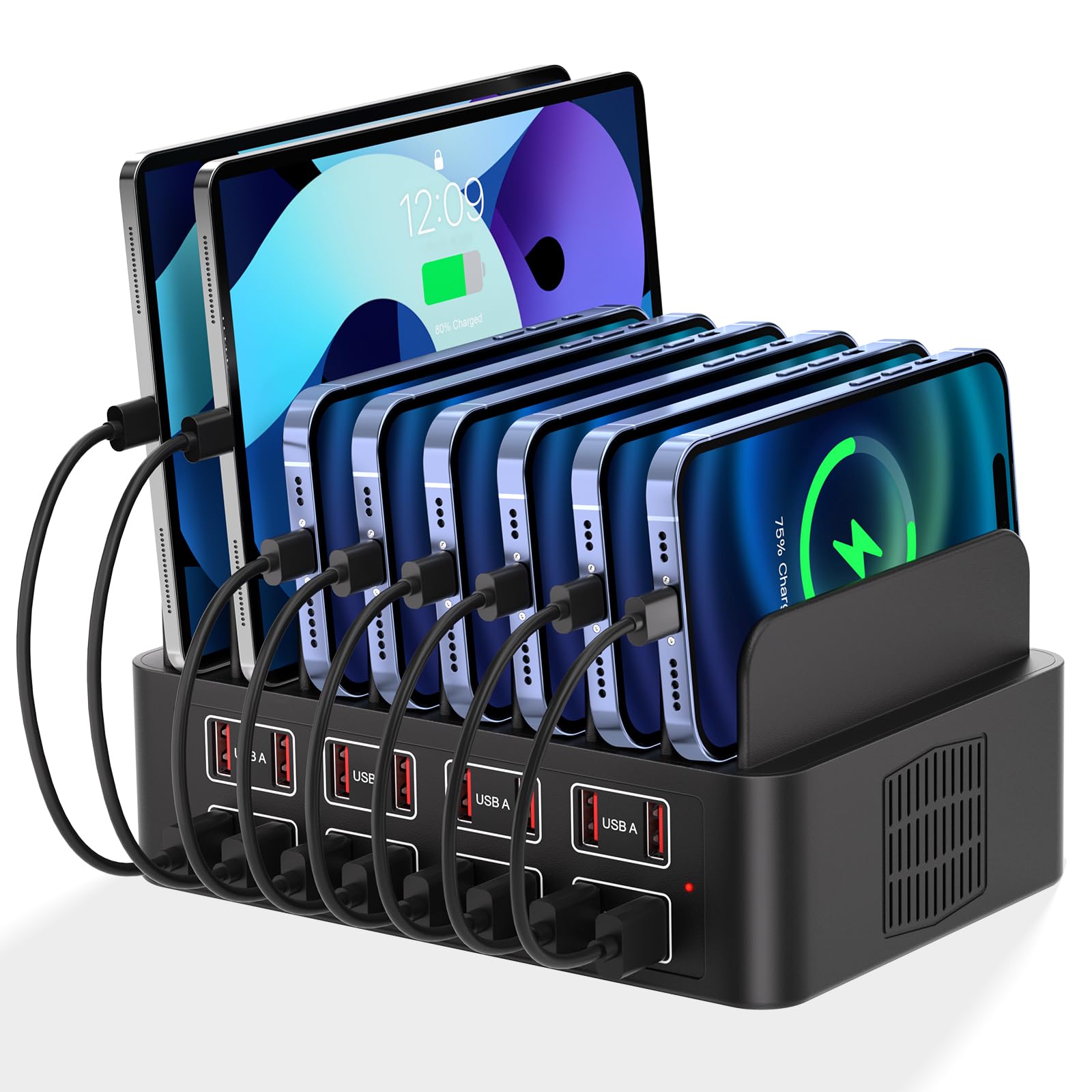 USB Charging Station, 150W 16 Port USB a Charging Station - Supports iPhone iPad Android Phones, Watches Game Consoles and Many Other Electronic Devices