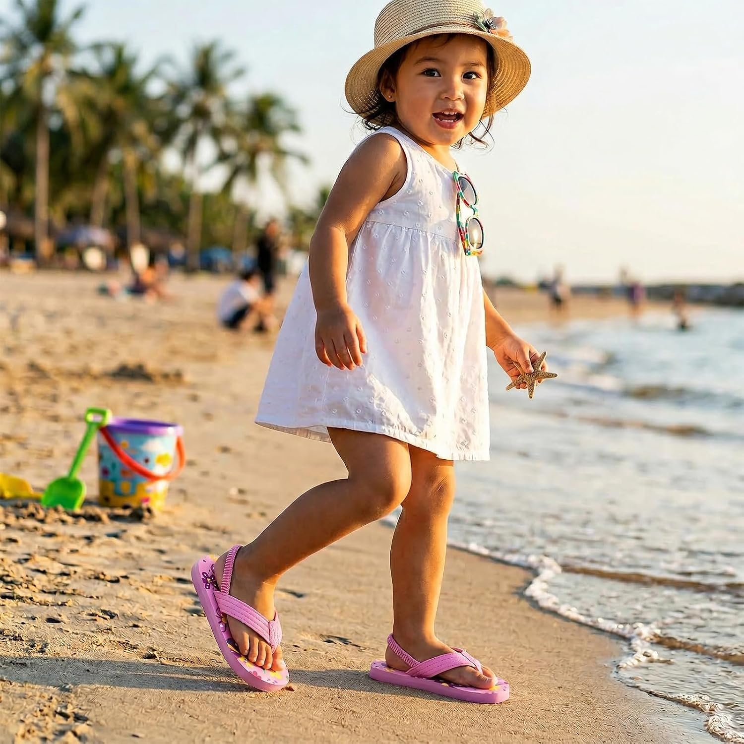 Boys Girls Strap Flip Flops Sandals Cute Cartoon Unicorn Shark Toddler Flip Flop Kids Pool Beach Flat Slide Summer Water Shoes