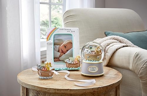 Miniatura 8 de Precious Moments Globo de nieve de resina musical con diseño de arca de Noé con amor