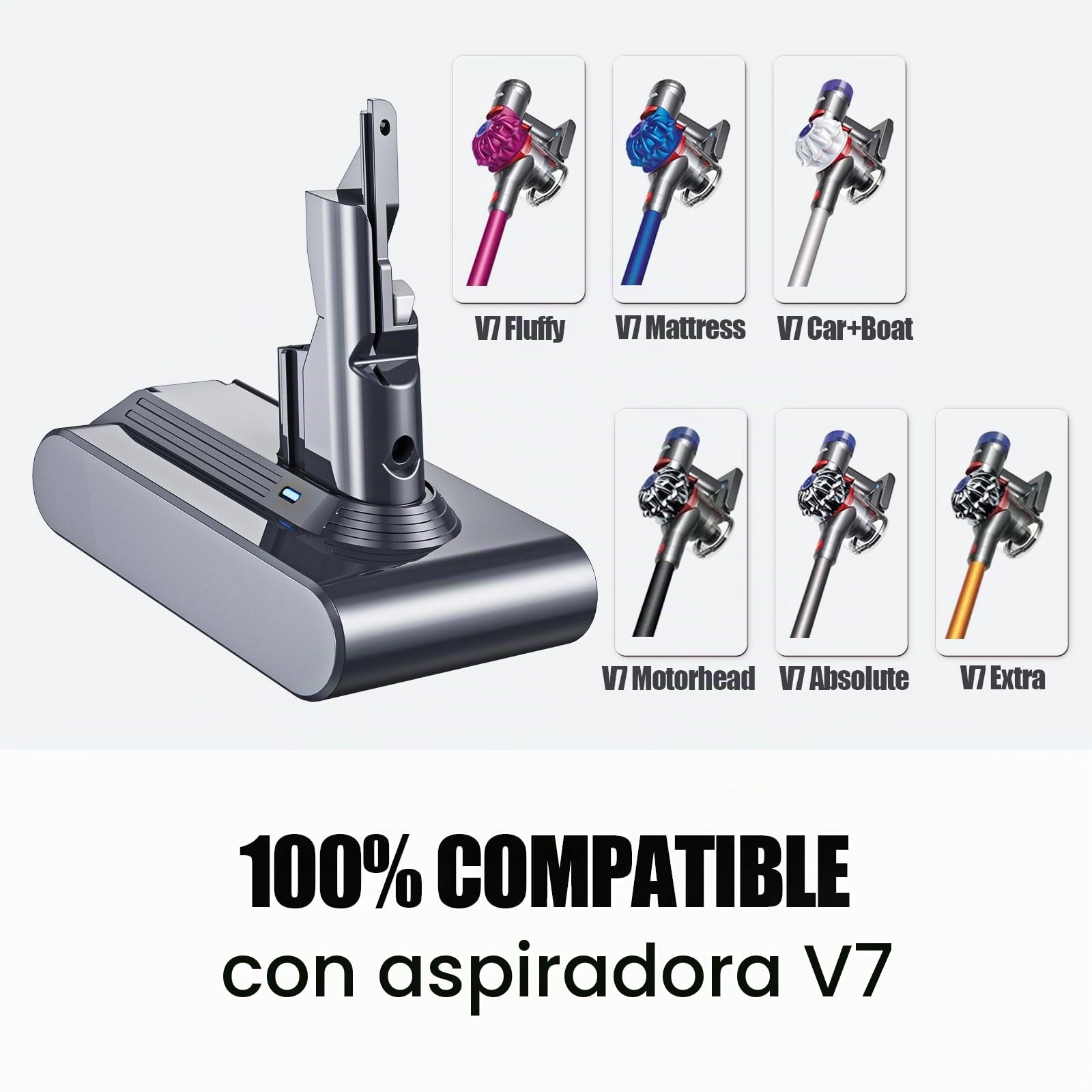 6000mAh Batería para Dyson V7 Motorhead Animal Trigger Total Clean Motorhead Pro SV11
