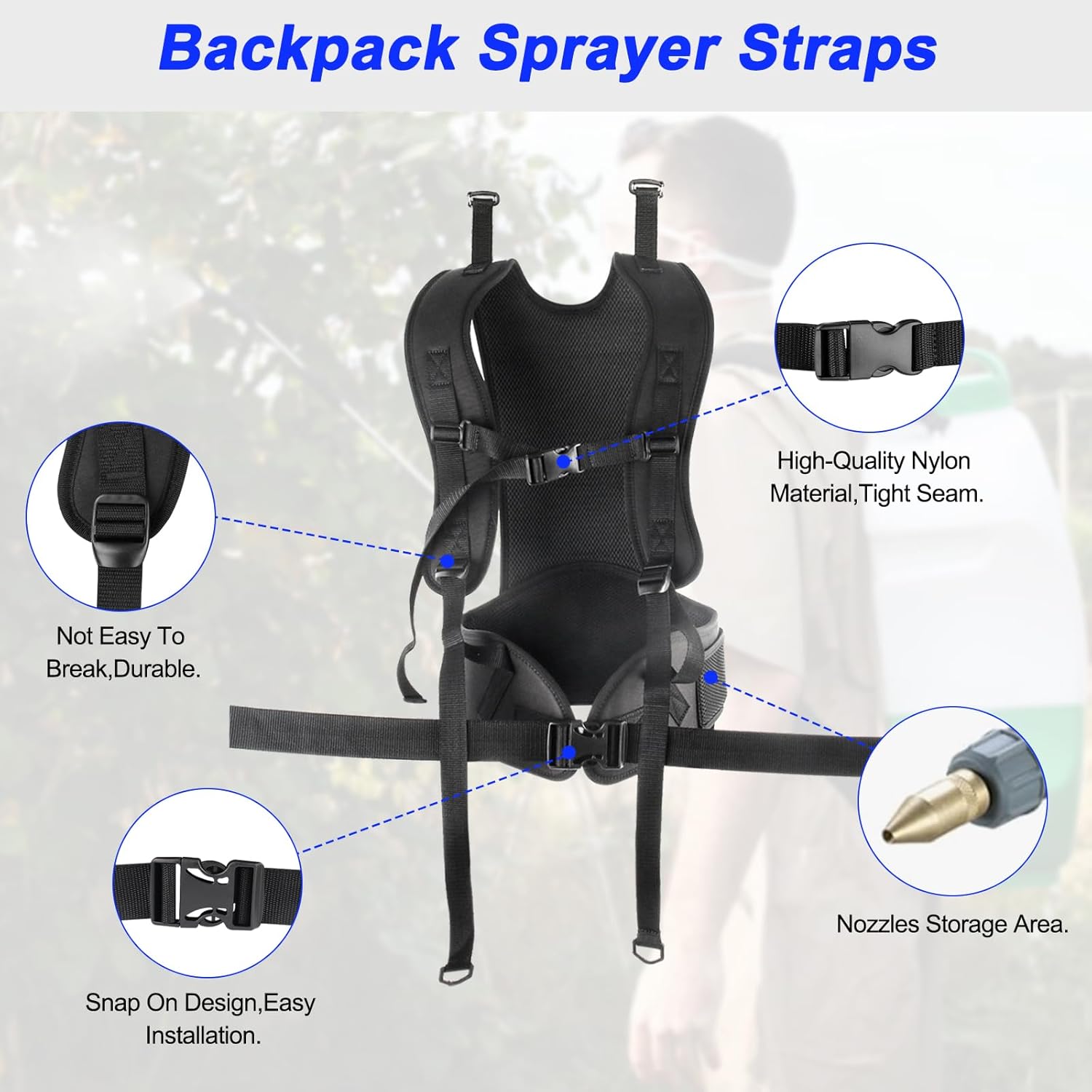 182943 Backpack Sprayer Straps Replacement Smith Performance Sprayer NL400 NL401 NL402 NL403 Backpack Straps For Field King Max Backpack Sprayers 190348