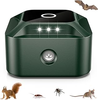 2026 Ultrasonic Mouse Repellent Plug in, 4 Modes Rodent Repellent Devices Indoor with LED Strobe Light, Squirrel Deterrent for Rat Mice Spider Bat Bug Roach,Pest Control for Attic Garage RV,etc.