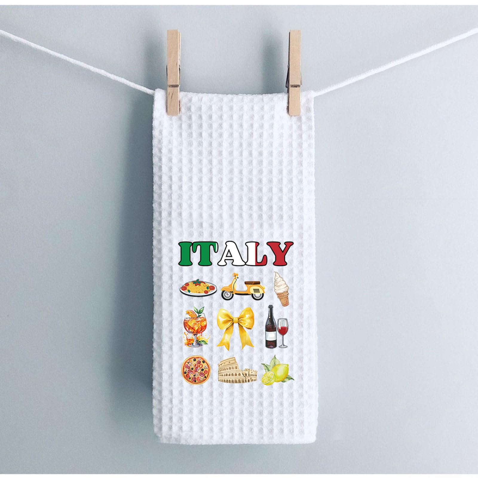TSOTMO Italien-Kosmetiktasche – Mit Aufdruck 'Peace Love Italy', 23,5x17 Cm, Polyester, Für Reisen, Geschenk Für Italien-Liebhaber