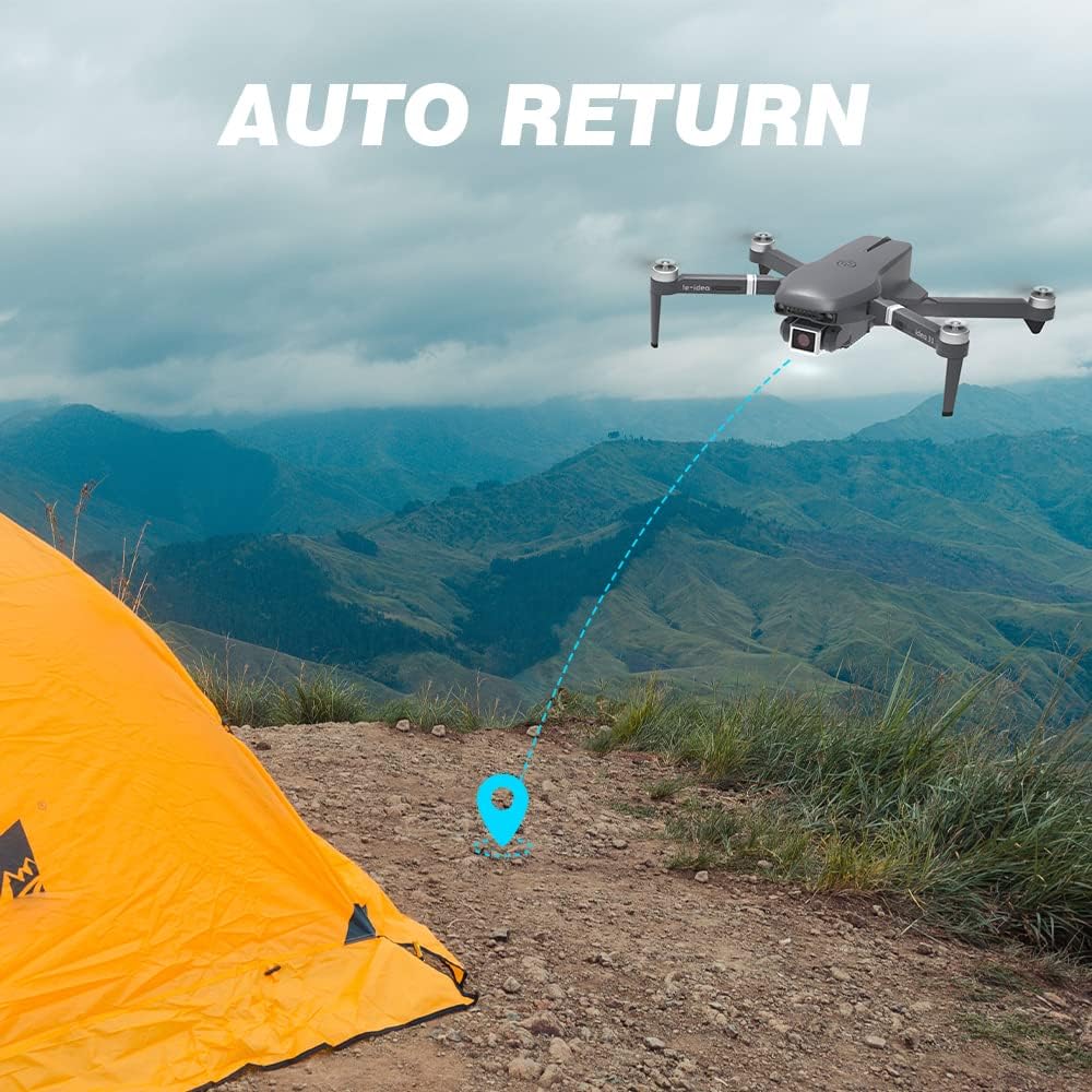 Drone performing an auto-return function to its take-off point