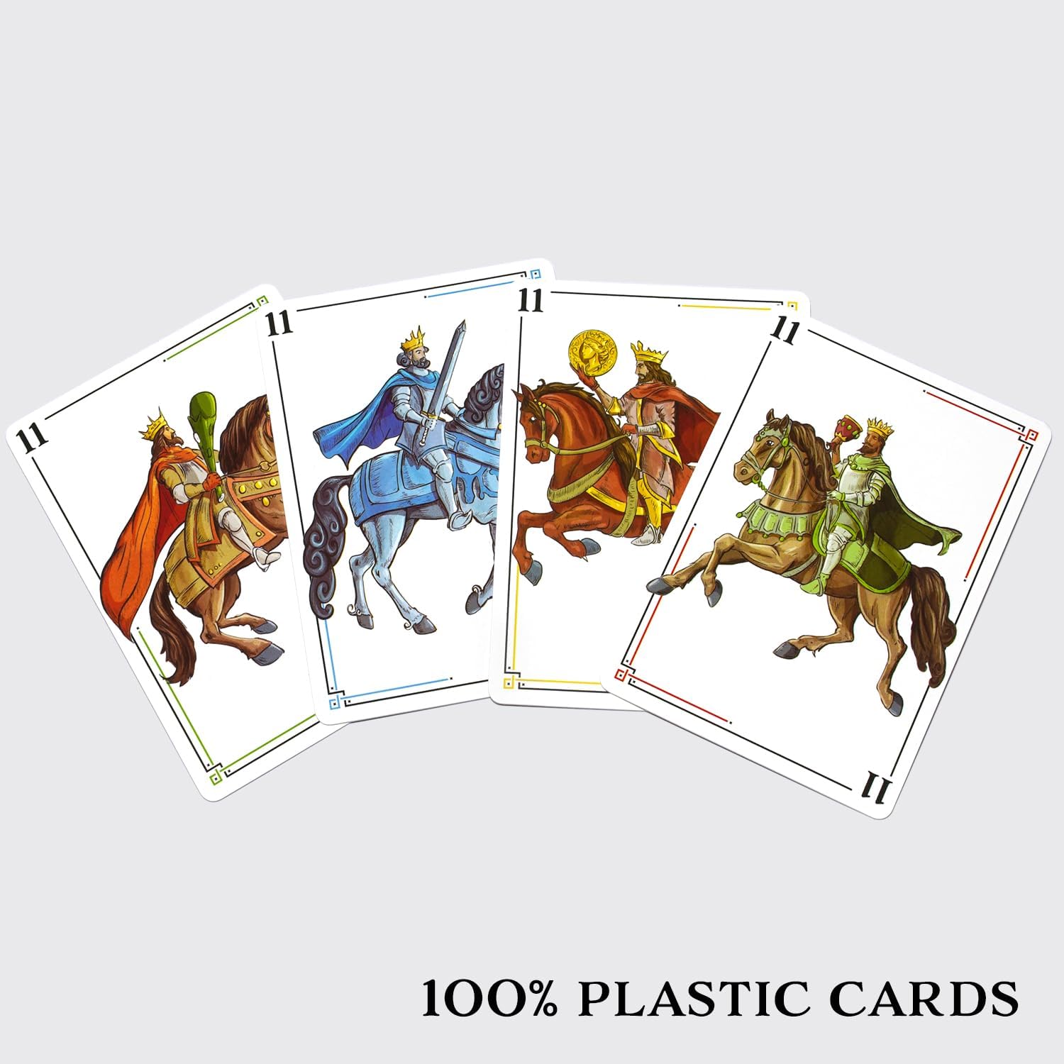 Naipes Playing Cards, Plastic, Textured, and Flexible Deck of 50 Spanish Naipes (Shuffler Friendly) (1)