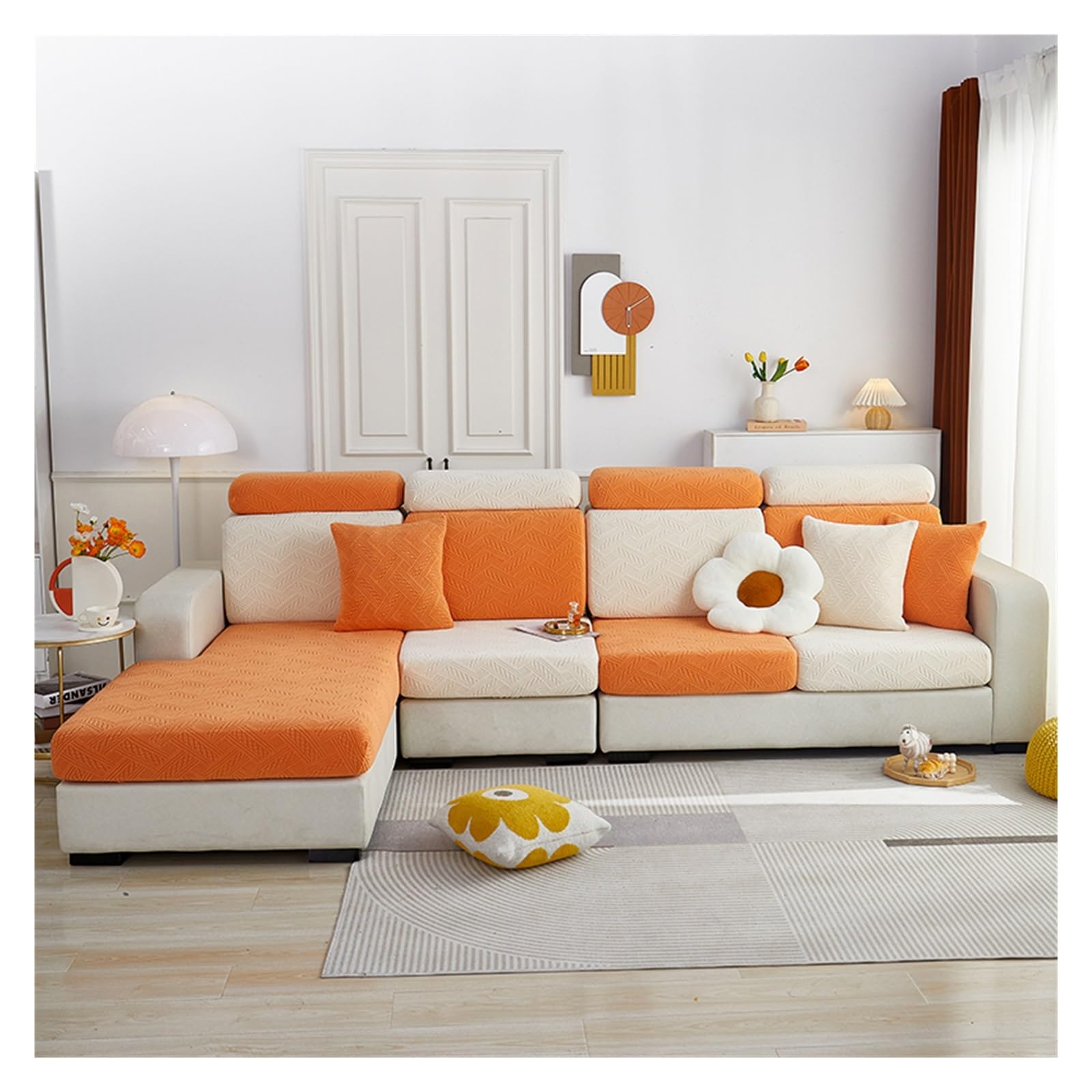 Housse de canapé extensible élastique et protectrice pour l'entretien du salon