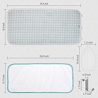Vista 2 de Seiritex Tapete de planchado, almohadilla de planchar portátil de 39.4 x 18.9 pulgadas, tabla de planchar de mesa 5 en 1, manta de planchar de viaje