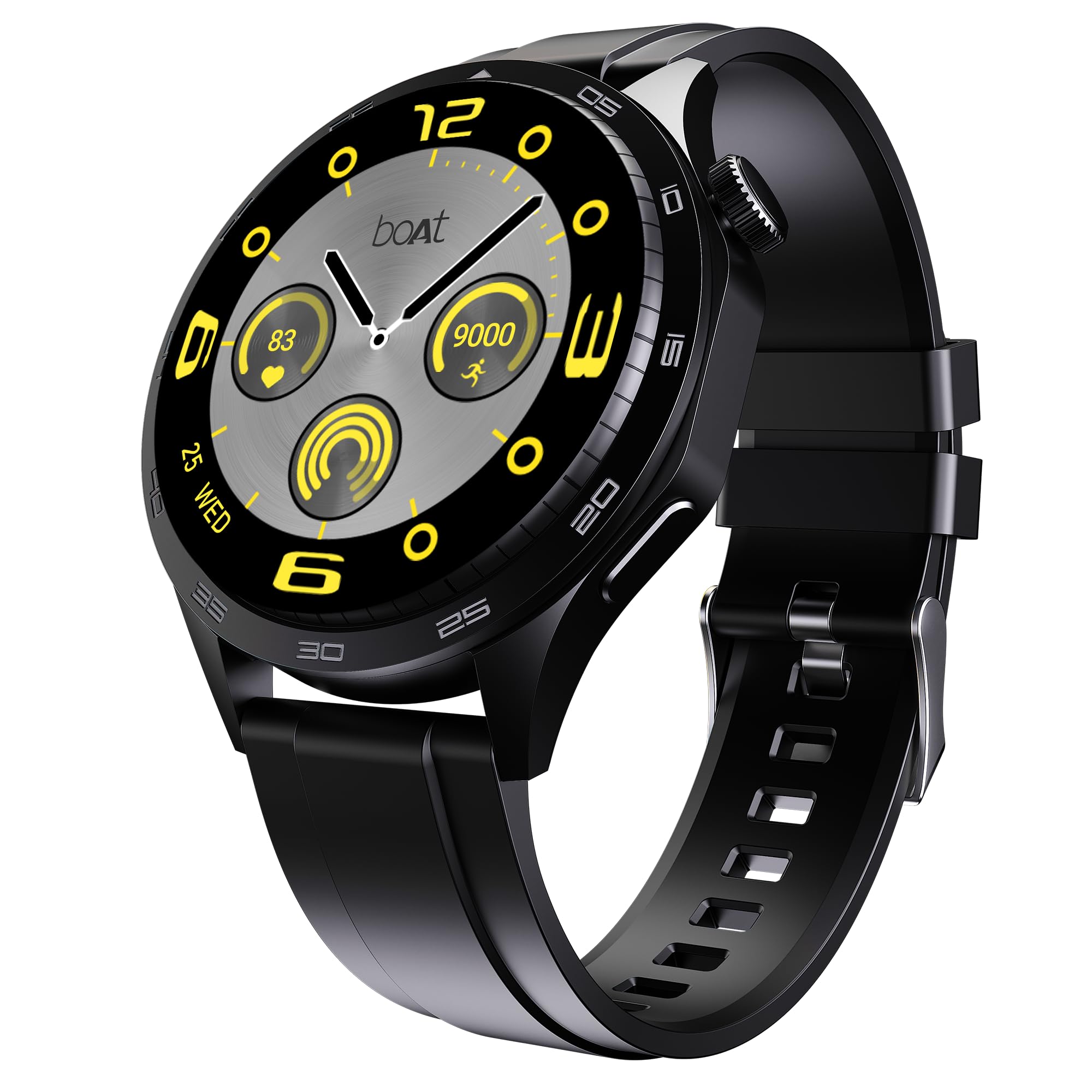boAt Luxury Smart Watch Enigma Radiant w/ 1.43”(3.63 cm) AMOLED Display, Functional Crown, BT Calling, Upto 6 Days Battery, Sports Modes, Guided Breathing, Smart Watch for Men & Women