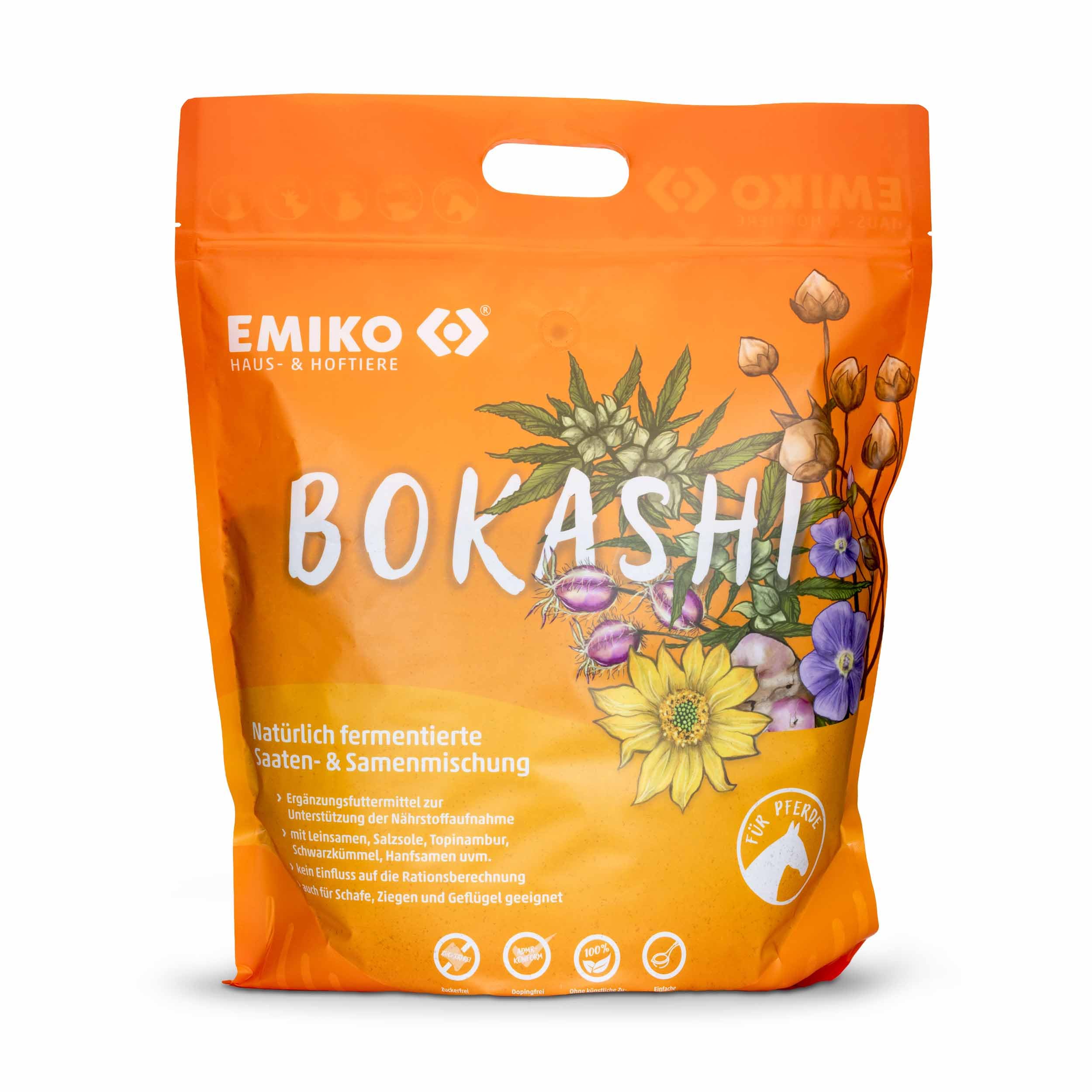 Emiko HorseCare Bokashi 8kg für Pferde, Haus- & Hoftiere mit Mikroorganismen
