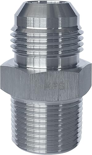 Miniatura 2 de HFS (R) 14 "NPT macho a 38" adaptador macho JIC conector de tubería de montaje de tubo acampanado acero inoxidable 304