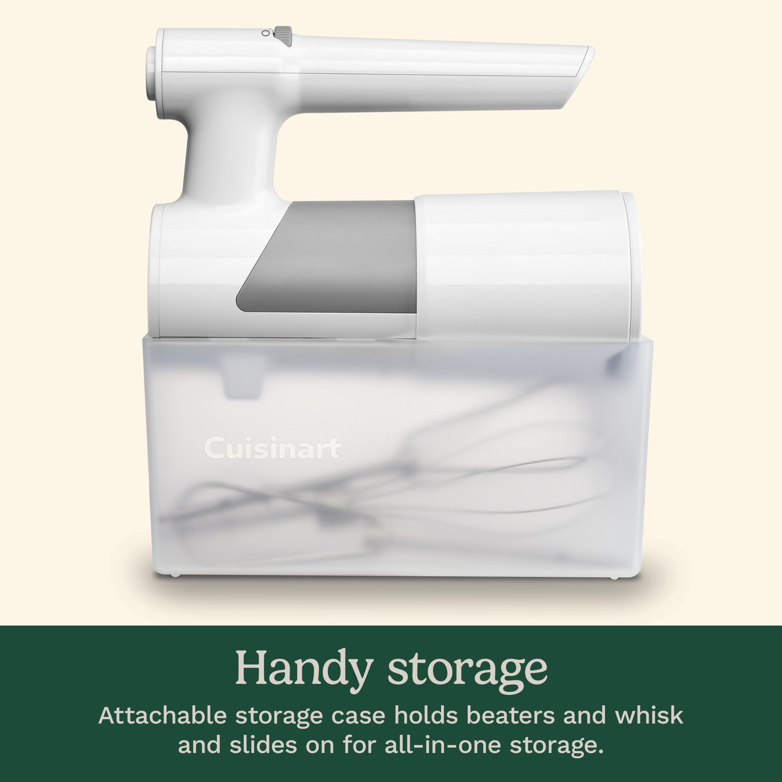 Cuisinart HM-150S Batteur à main 5 vitesses avec étui de rangement Blanc
