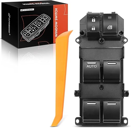 A-Premium Interruptor de ventana eléctrica principal del lado del conductor compatible con Honda Accord 2008 2009 2010 2011 2012, repuesto #
