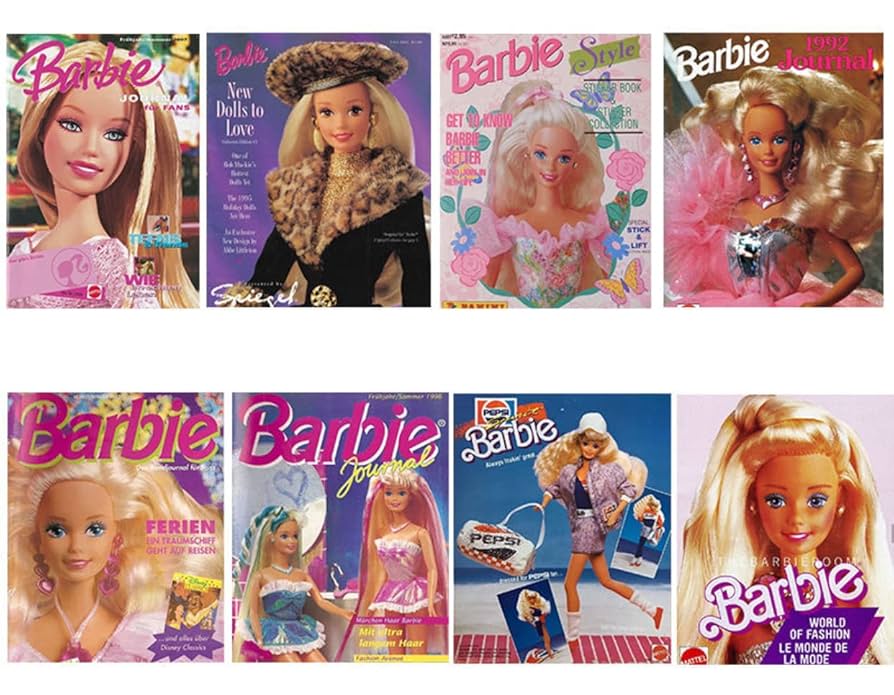 Amazon.co.jp: レトロ ポスター 8枚入セット A4 バービー人形 (D