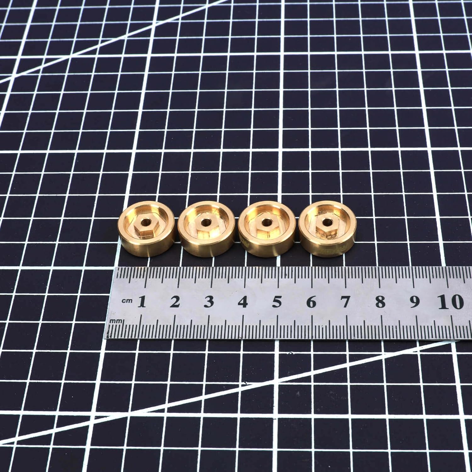RCAWD Brass Wheel Hex Hub Adaptors 46g for RC Hobby Plus CR18P Rock Van Trail Hunter EVO Harvest Upgrade Parts