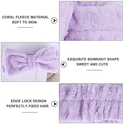 Miniatura 2 de LADES Diadema de spa  Paquete de 6 diademas de maquillaje para mujer, banda de pelo suave de forro polar coral para el cuidado de la piel, diadema