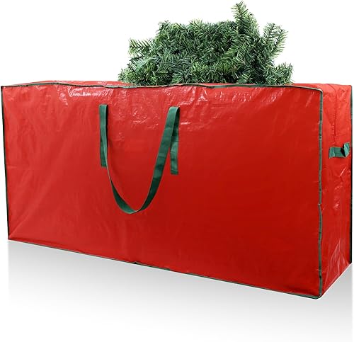 Bolsa de almacenamiento para árbol de Navidad, se adapta a árboles desmontados de hasta 9 pies de alto, 65 x 15 x 30 pulgadas, material impermeable