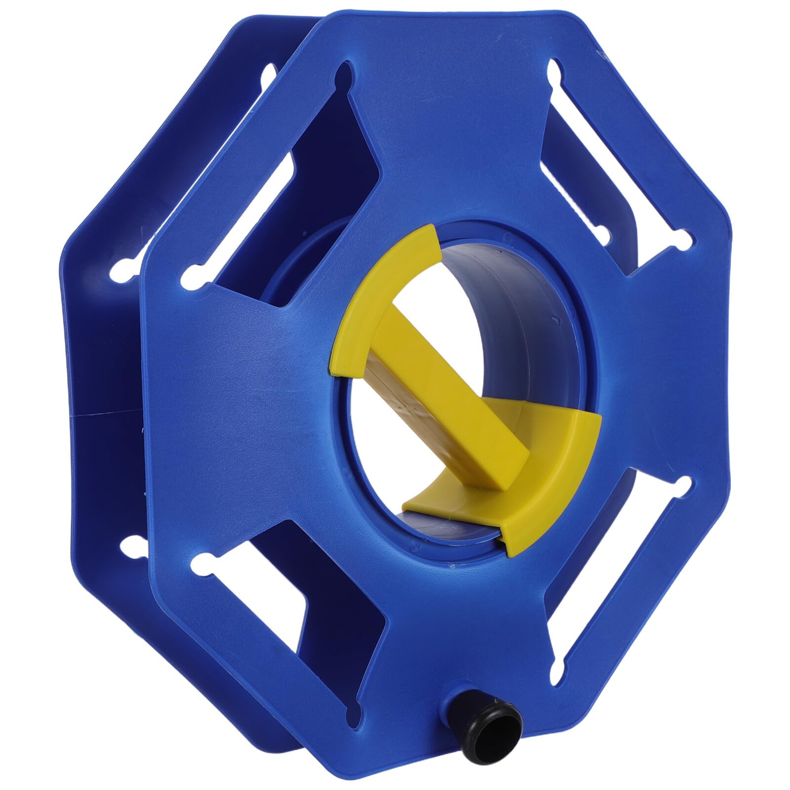 Enrouleur de câble manuel bleu en plastique compact pour camping et maison