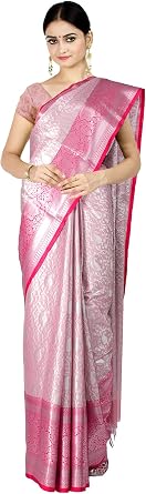 Chandrakala Banarasi Saree for Women with Unstitched Blouse Piece Indian Wear 1421