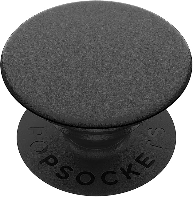 PopSockets: PopGrip - Expanding Phone Grip and Stand with a Swappable Top for Smartphones & Tablets - Black