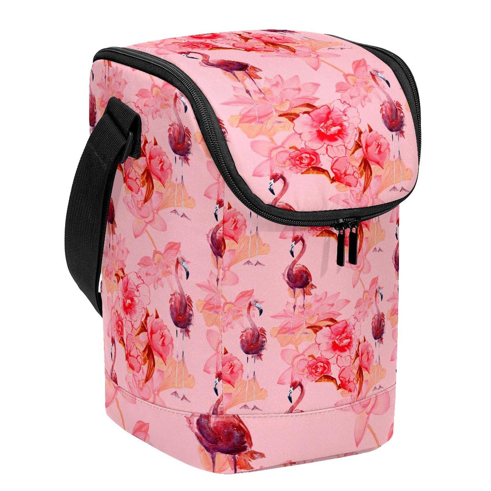 Bolsa de almuerzo de flamenco que soluciona el transporte de comidas al colegio y la oficina
