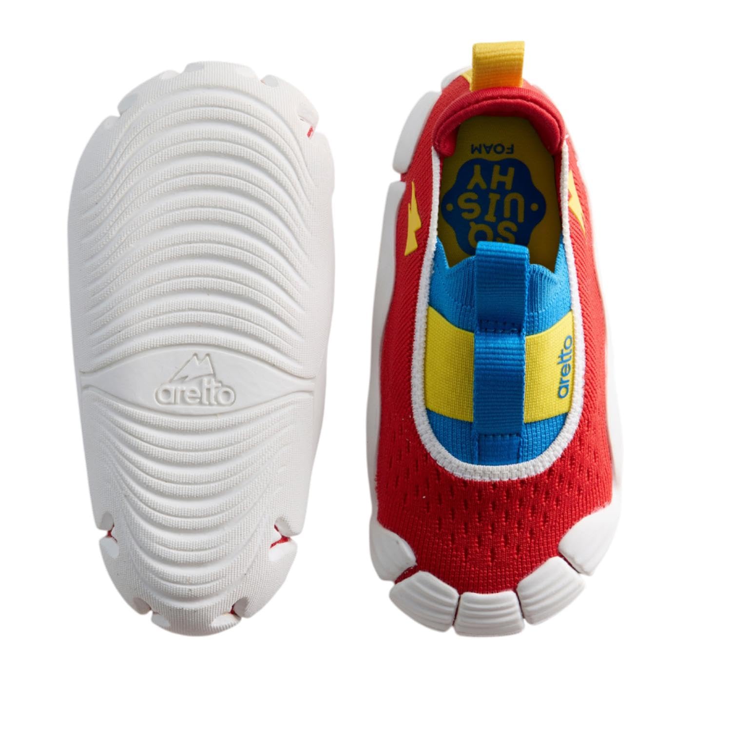 ARETTO Zapatos expandibles para niños para pies en crecimiento, calzado para niños y niñas, zapatos para bebé, zapatos para niños, zapatos de bebé y zapatos cómodos para niños, Rojo, 12-24 Months