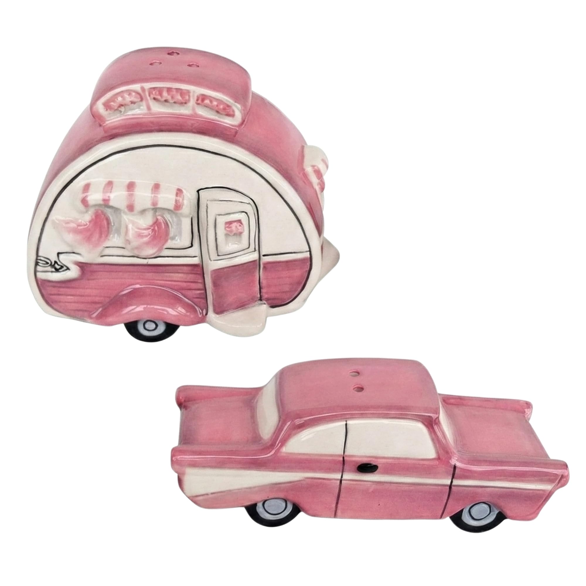 Retro Camper Pink Salt and Pepper Set