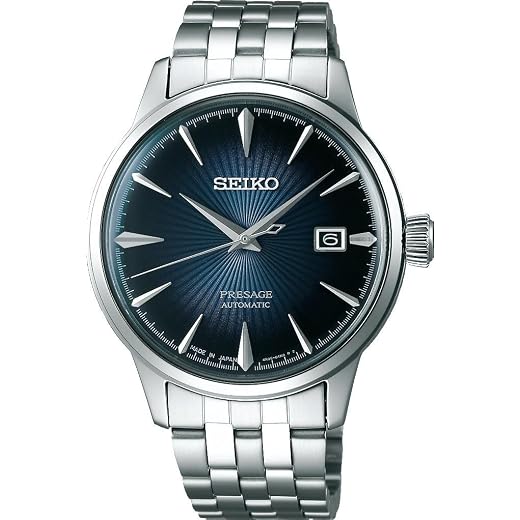 Seiko Presage Automatik SRPB41J1 Relógio masculino automático clássico e simples, Preto, SRPB41J1
