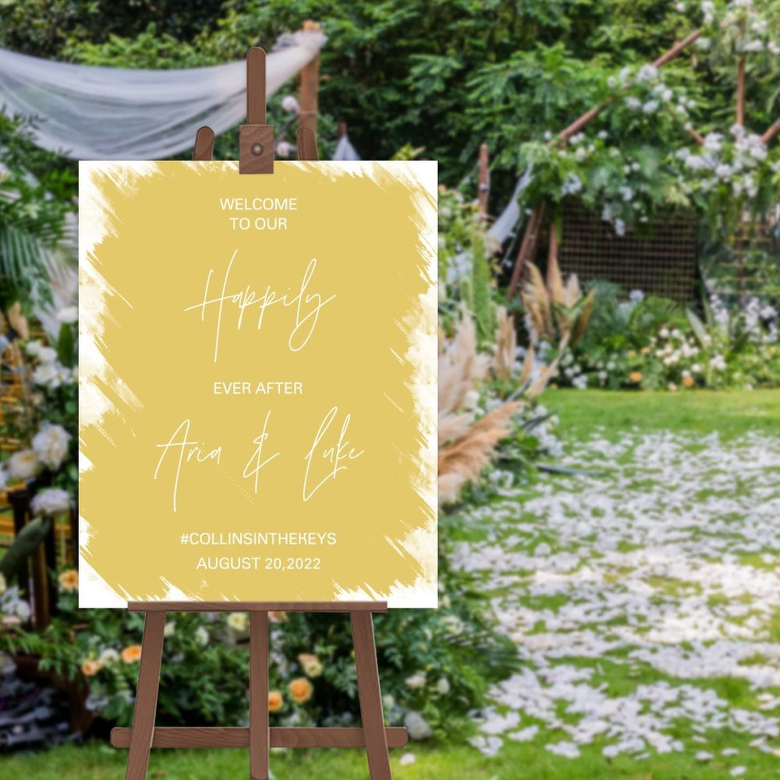 Panneau de bienvenue personnalisé de mariage Welcome pour célébrer votre amour