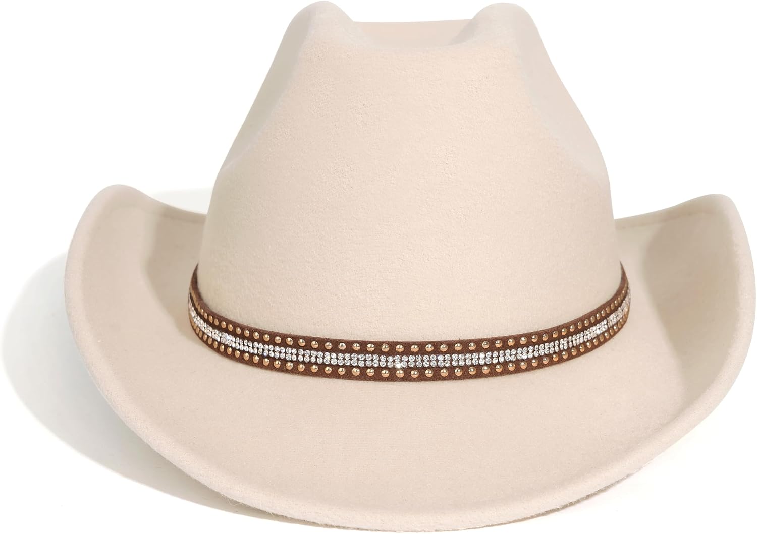 Lisianthus Men & Women's Felt Wide Brim Western Cowboy Outdoor Fedora Hats with Belt