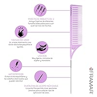 Vista 2 de Framar Family - Juego de pinceles para color de cabello - FRAMAR Dreamweaver Highlight Comb Set