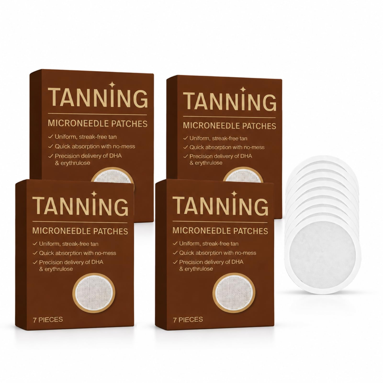 Patch autoabbronzanti a micro aghi Sun Free Glow Tanning Patch Unisex, formula idratante, abbronzatura naturale, uniforme senza tinta, arancione, adatta a tutti i tipi di pelle Sun Free Glow Patch