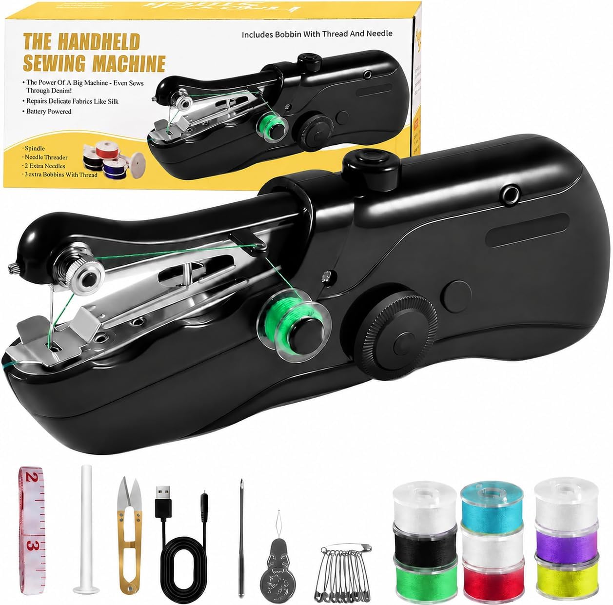 Hand Held Sewing Machine Portable Electric Hemming Tool Adults Beginners