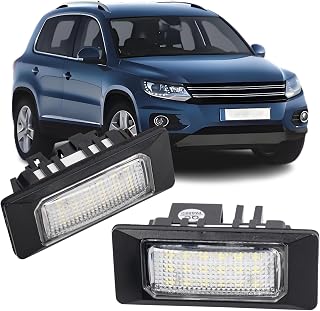 LED Kennzeichenbeleuchtung passt für VW Golf Plus 5M Tiguan 5N AD 1T3 5T Touareg 7P CR7 Transporter VI Kasten Multivan VI Nummernschildbeleuchtung