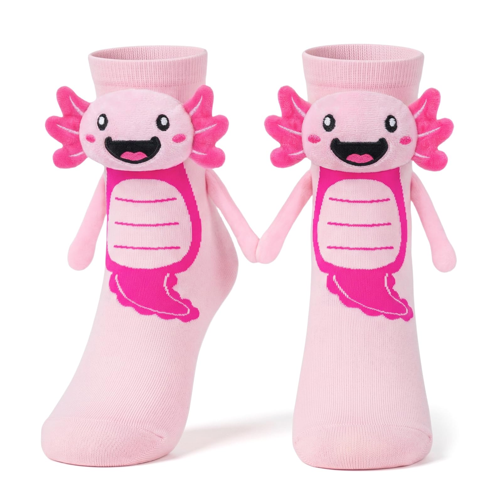 View 1 of ***MINOR DAMAGE***
COZYMATE Axolotl Magnetic Hug Socks