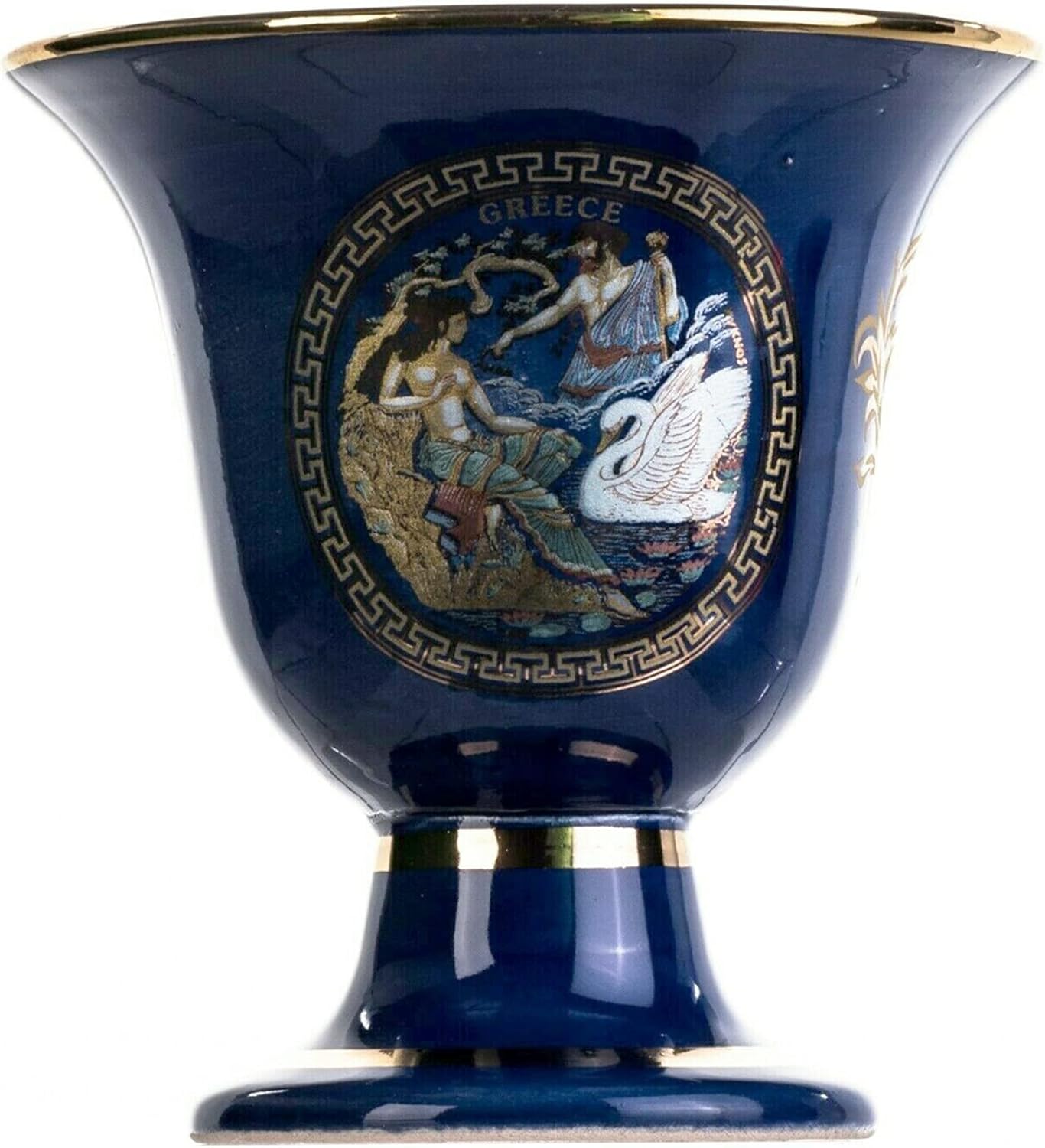 BEAUTIFUL GREEK STATUES Pythagoras Cup of Justice Zeus Acropolis Pythagorean Fair Mug Ancient Greece Blue Cobalt Usable