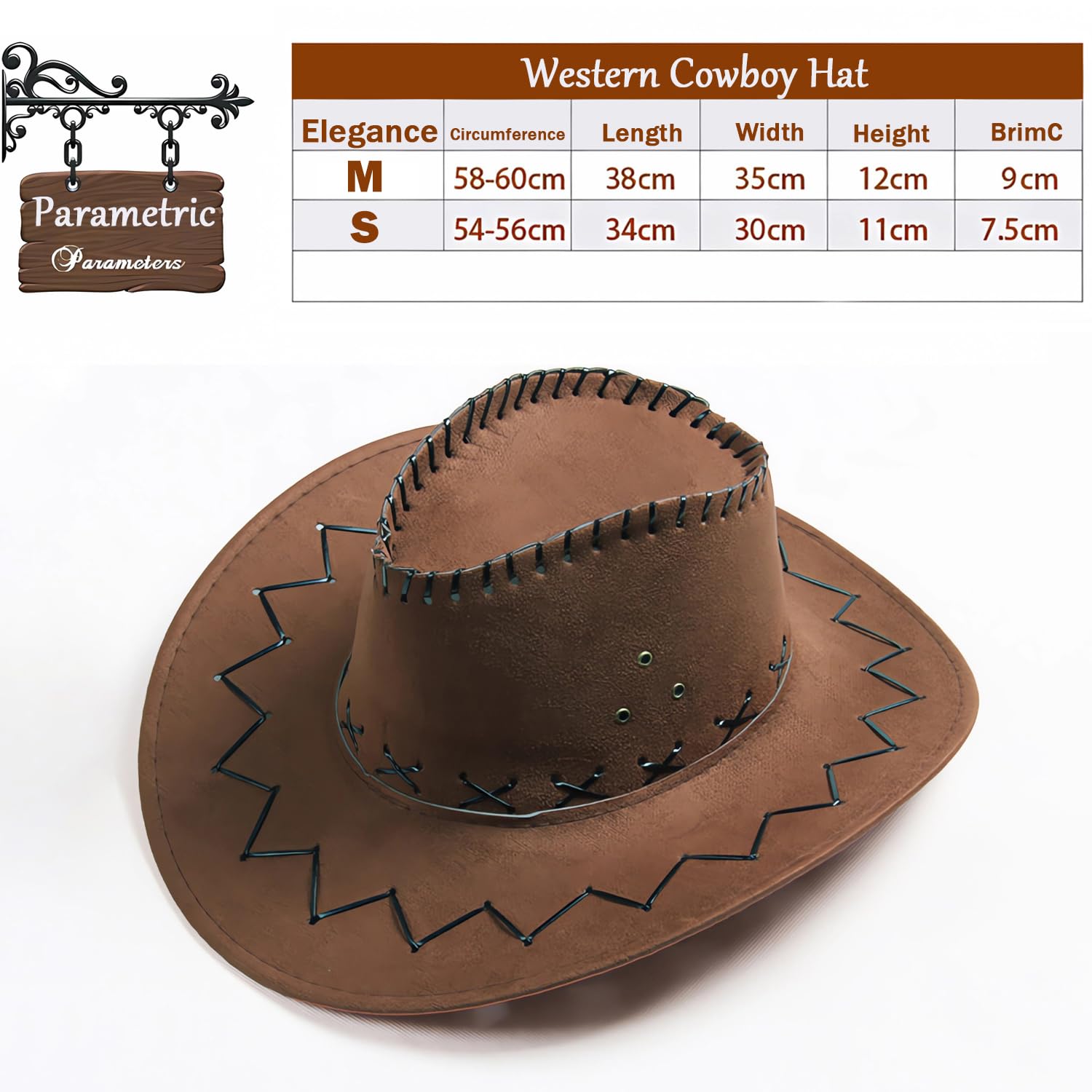 Chapeau de Cowboy pour Hommes et Femmes, Chapeaux Fedora à Large Bord pour Femme, Chapeau western, avec Windprooof, pour Cosplay, Déguisements, Accessoires De Fête