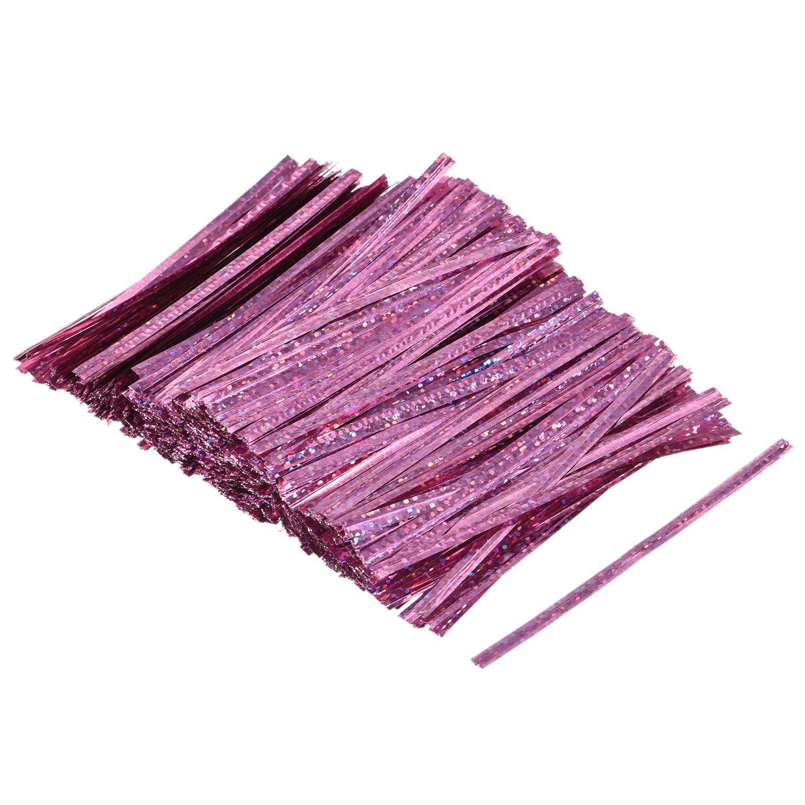 500 Attaches Torsadées à Pois Roses 10 Cm - Pour Fermer Sacs à Pain, Emballages, Gestion Câbles, Décoration Fête