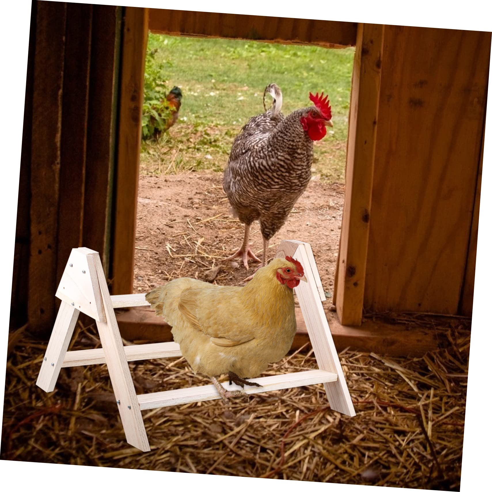 HANABASS Perchero De Madera y Superficie Pulida Diseño Único para Aves Pequeñas Corral Accesorio De Enriquecimiento para Jaula y Ejercicio