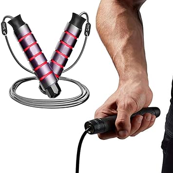 Jump Rope, Tangle-Free Rapid Speed Jumping Rope Cable for Women, Men, and Kids, Adjustable Steel Jump Rope Workout with Foam Handles for Fitness, Home Exercise & Slim Body - image, photos