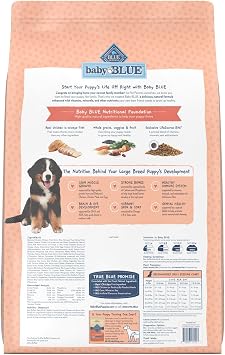 Blue Buffalo Baby Blue Natural Large Breed Puppy Dry Dog Food, Healthy Growth Formula with DHA, Chicken and Brown Rice Recipe, 24-lb Bag