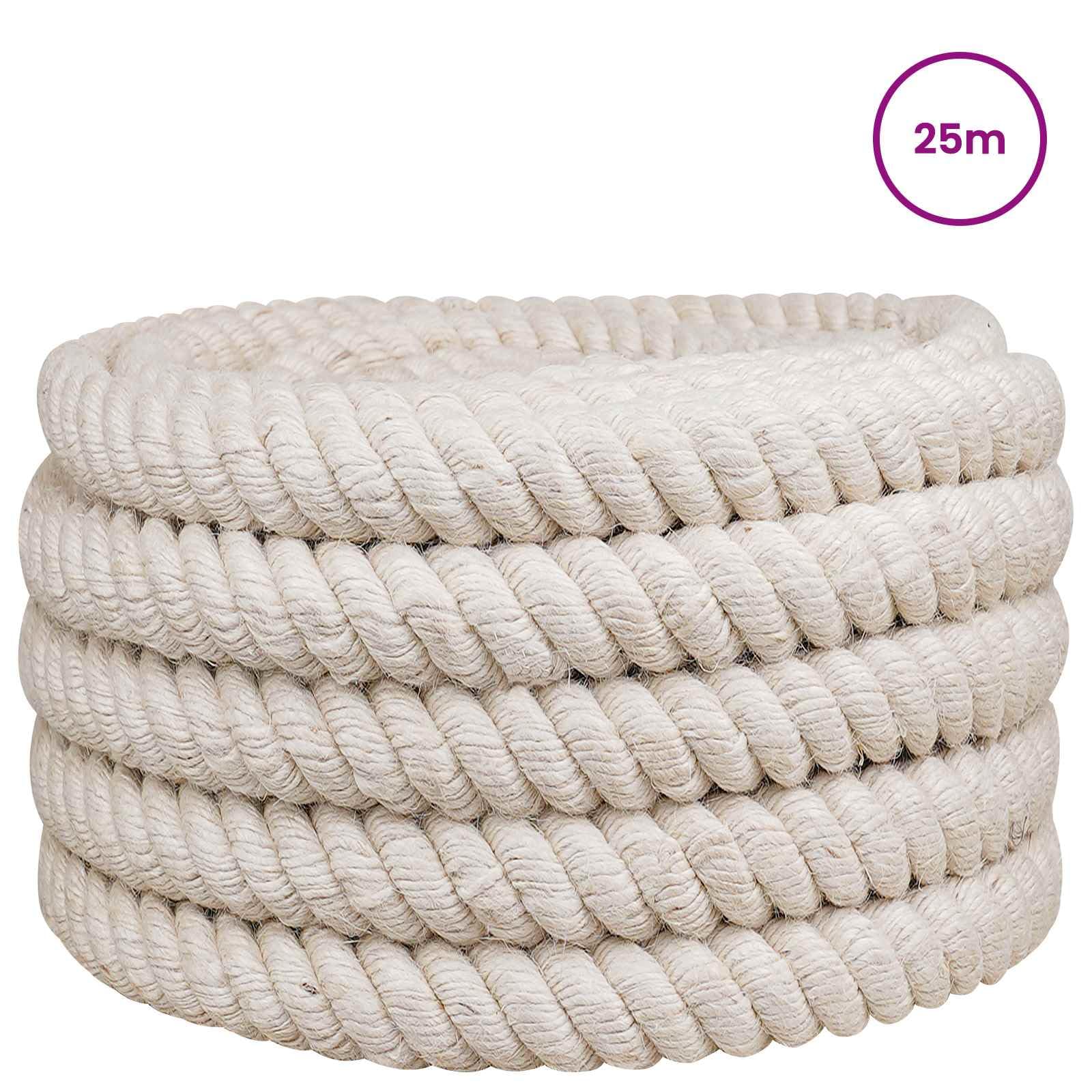 Juteseil 30 Weiß aus 100% Tossa Jute - 3-lagig gedrehtes Naturseil 10.5kg - Robustes Dekoseil für Garten Handwerk DIY Projekte und Verpackung - Vielseitiges Bastelseil für Innen und Außen