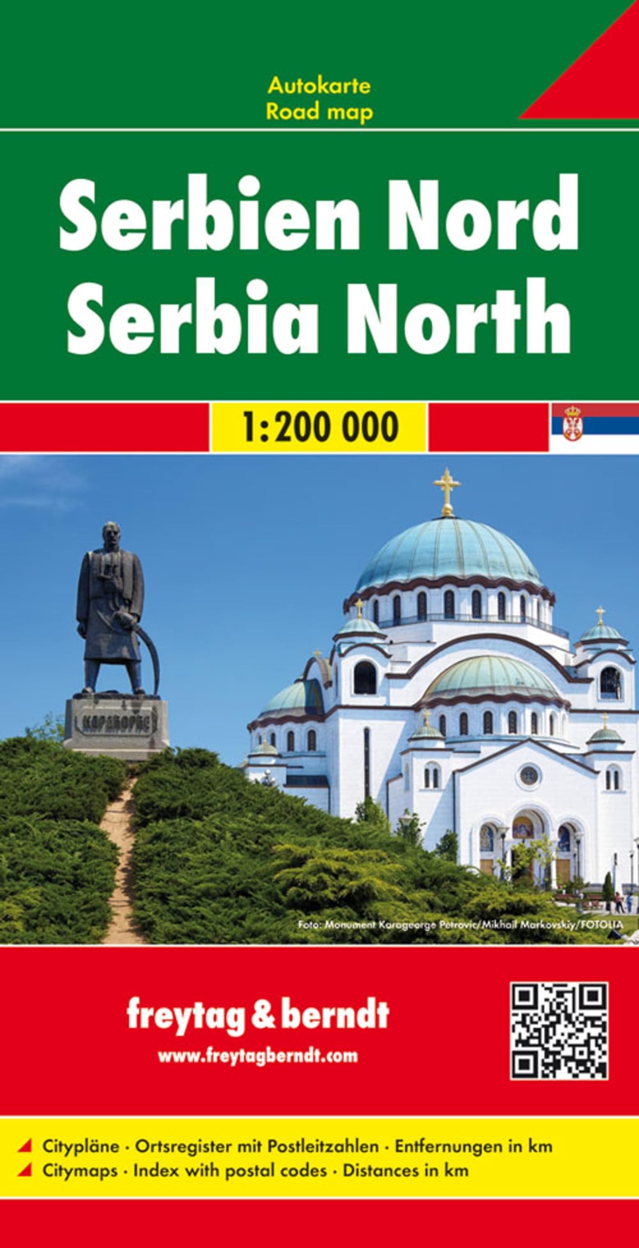Serbia North f&b (r) scale: 1/200: Wegenkaart 1:200 000