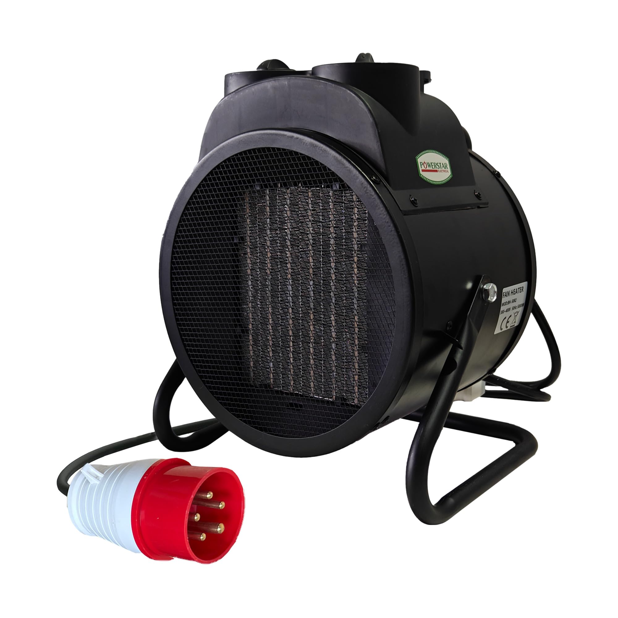 Elektryczny termowentylator 380 V, 5 kW, przemysłowy ogrzewacz pomieszczeń, wysokowydajny, energooszczędny, 50 Hz rozwiązanie grzewcze do garażu, warsztatów i magazynów (grzejnik elektryczny 5 kW)