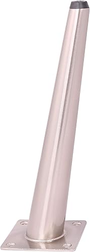 Miniatura 4 de 1 pata de sofá de acero cónico en ángulo de 9 3/4 pulgadas, patas modernas de mediados de siglo, patas de metal para sofá, pata de silla, pata