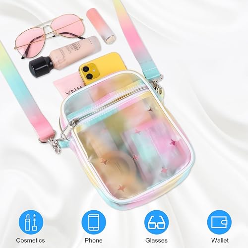 Vista 18 de COVAX Bolso cruzado transparente, aprobado por estadios para conciertos, festivales L-negro