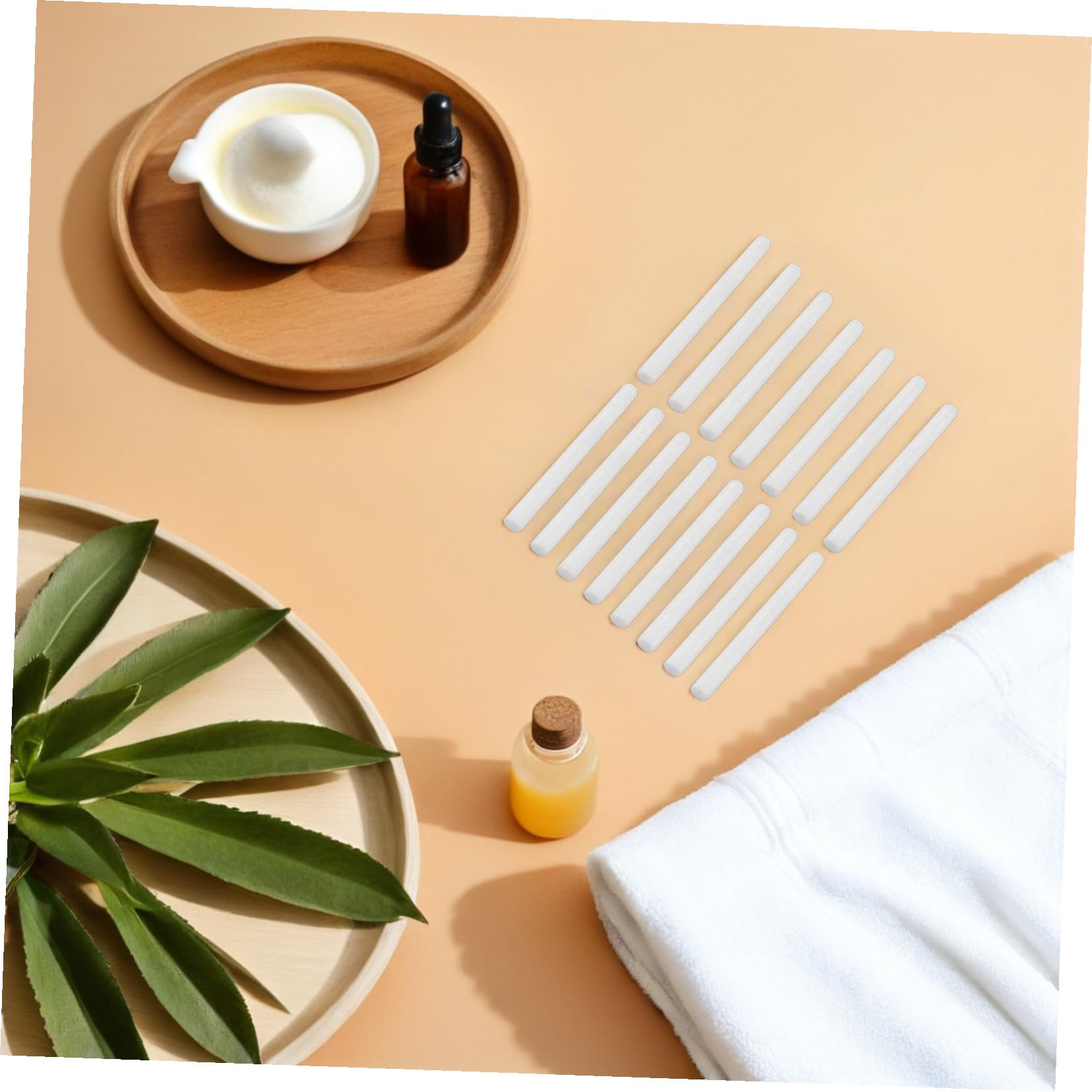 Veemoon Bastoncini Diffusori di Aromi in Cotone Bianco Ricarica per Diffusore Ambiente Assorbimento Rapido e Diffusione Profumo 15 Pezzi per Cucina e Ufficio
