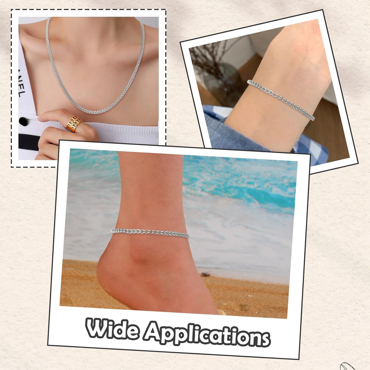 Gelirda 5M Stainless Steel Link Chain 16.4 Feet Twisted Links Curb Chains Roll Spool for Jewelry Making DIY Craft - Image 7