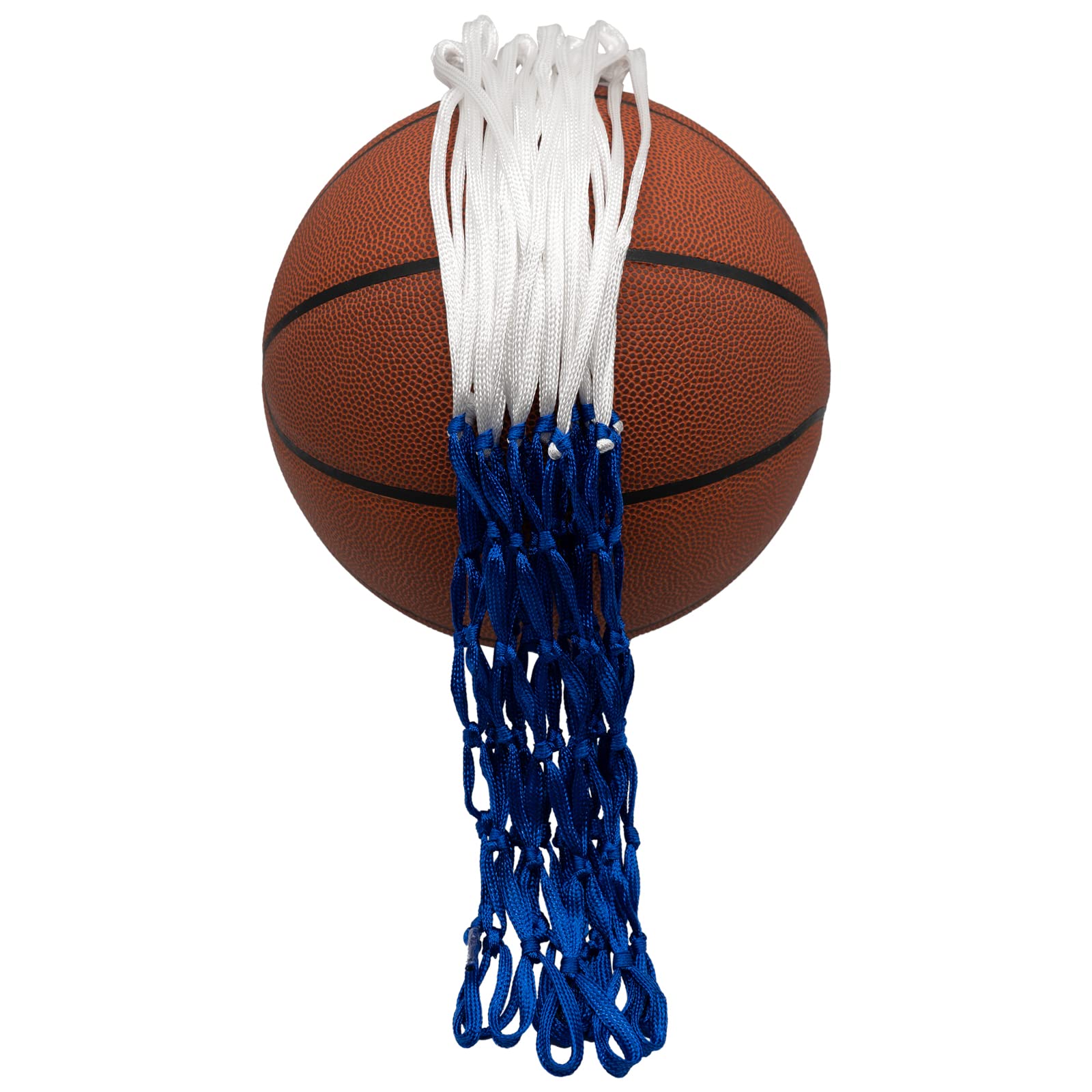 Sanung Basketballnetz, verschleißfestes Polyester-Basketballnetz, Ersatz für den Heimgebrauch, passend für Basketballkorb in Standardgröße, leichtes 12 Schlaufen, einfach einzurichten, 2er-Set